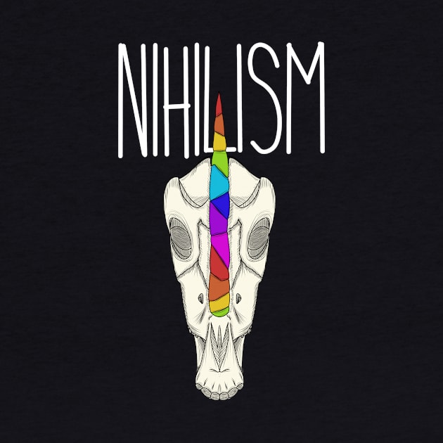 Nihilistic Unicorn Skull by TeeCupDesigns